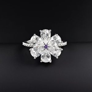 Luxury Pear Petals Designer Flower Silver Color - Image 6