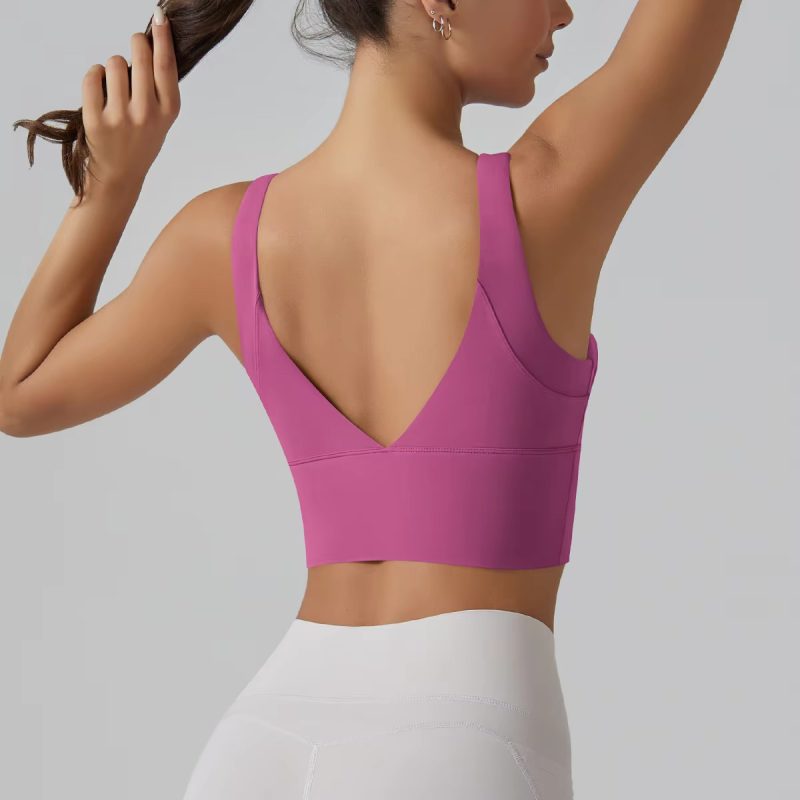 Trendy Breathable Nylon Yoga Fitness Top - Image 23