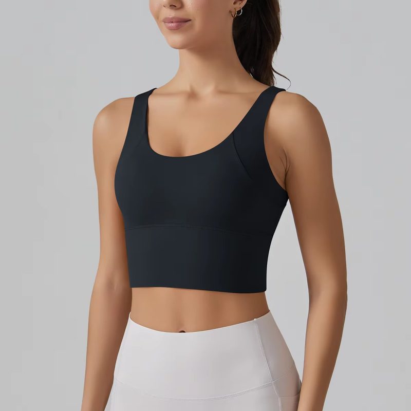 Trendy Breathable Nylon Yoga Fitness Top - Image 4