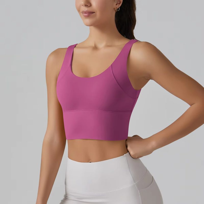 Trendy Breathable Nylon Yoga Fitness Top - Image 18