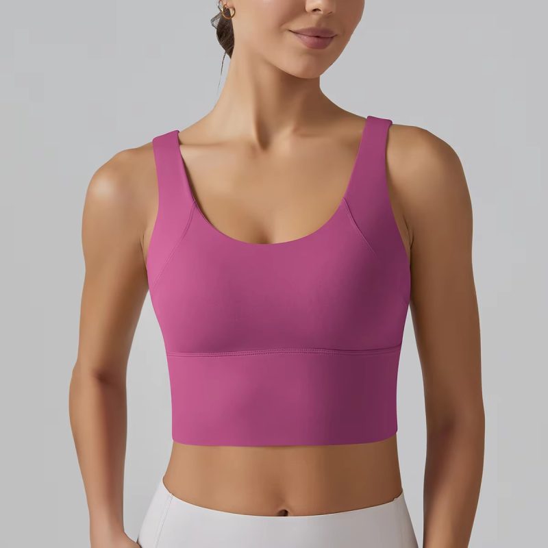 Trendy Breathable Nylon Yoga Fitness Top - Image 19