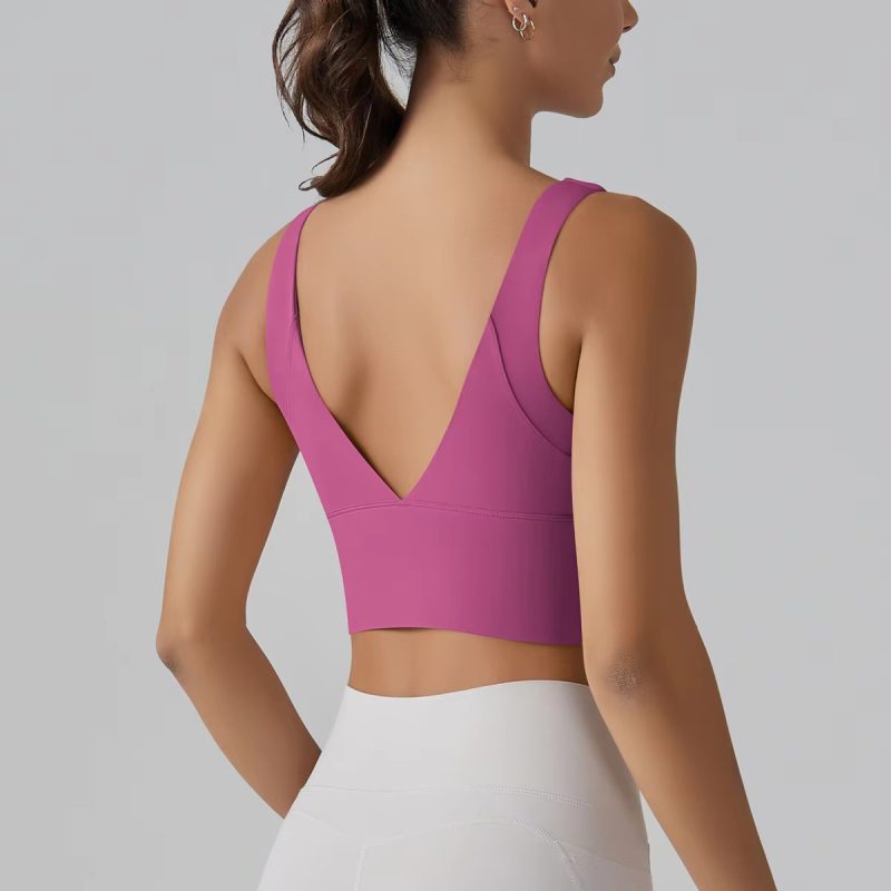 Trendy Breathable Nylon Yoga Fitness Top - Image 21