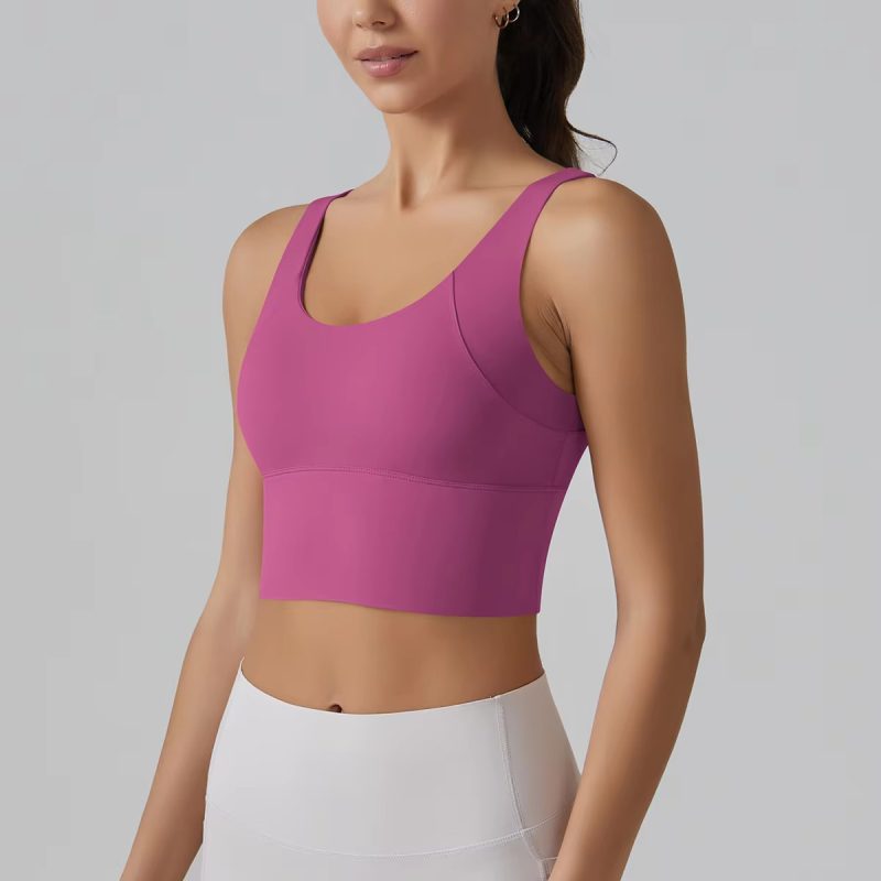 Trendy Breathable Nylon Yoga Fitness Top - Image 17