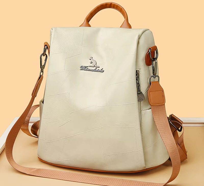 Vintage Embossing high capacity Silt Pocket travel backpack school bags - Image 6