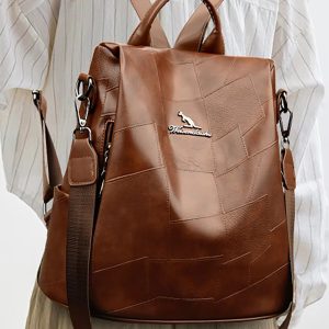 Vintage Embossing high capacity Silt Pocket travel backpack school bags - Image 2