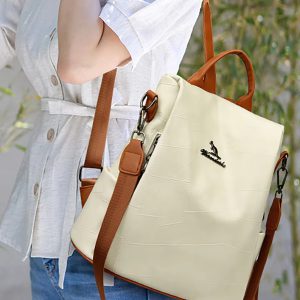Vintage Embossing high capacity Silt Pocket travel backpack school bags - Image 3