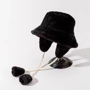 Bomber Warm Bucket Fur Cotton Fabric Ear Protection Cap - Image 5