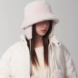 Bomber Warm Bucket Fur Cotton Fabric Ear Protection Cap - Image 4