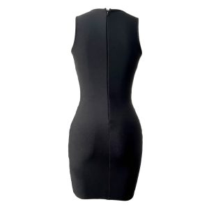 Diamonds Stretch sleeveless Evening Celebrity Cocktail Party Bandag Mini Dress - Image 5