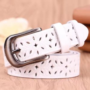 Second Layer Cowskin Genuine Leather Vintage Pin Buckle Strap Jeans Accessories - Image 5