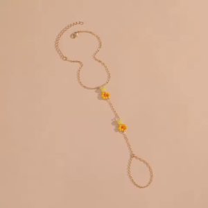 Bead Flower Metal Iron Alloy Finger Beach Anklet - Image 4