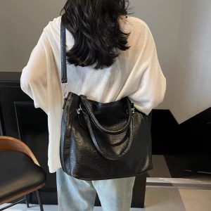 Casual High Quality Soft Leather Vintage Cross-body Bag - Image 5