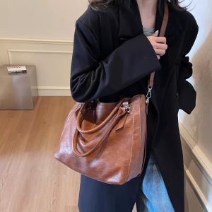 Casual High Quality Soft Leather Vintage Cross-body Bag - Image 3