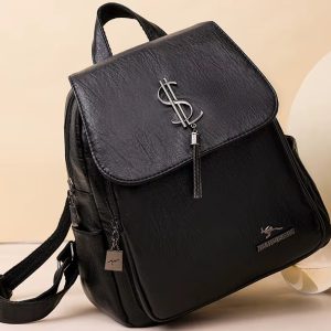 Casual School Book Large Capacity Shopping Travel Soft Leather Backpacks - Image 4