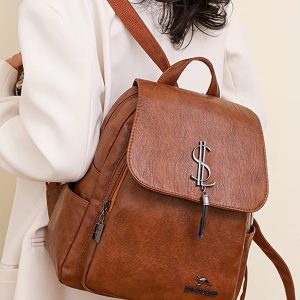 Casual School Book Large Capacity Shopping Travel Soft Leather Backpacks