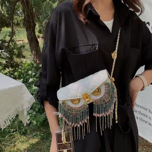 Cute Tassel Leather Animal Print Shoulder Crossbody Owl Bag
