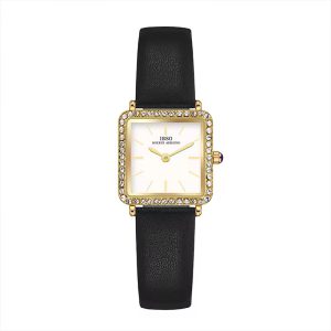 Elegant Diamond Leather Waterproof Square Luxury Wristwatch - Image 4