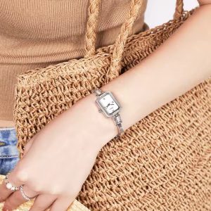 Elegant Square Quartz Minimalist Design Valentine's Bracelet Watches