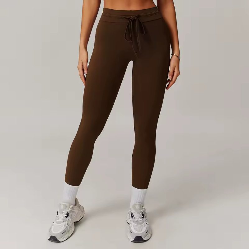 Trendy Nylon Quick Dry High Waisted Ankle-Length Sport Leggings - Image 6