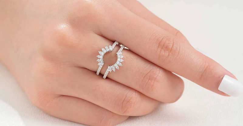 925 Sterling Sunflower Adjustable Wedding Band for Engagement Rings