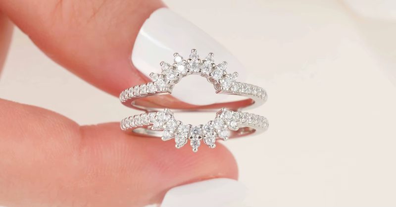 925 Sterling Sunflower Adjustable Wedding Band for Engagement Rings - Image 4
