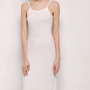 Casual Long Under Dress Shoulder-Straps Solid Underskirt Inner - Image 2