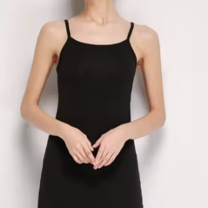 Casual Long Under Dress Shoulder-Straps Solid Underskirt Inner