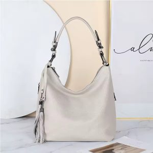 Classic Genuine Leather Daily Shopping Hobos Large Tote Handbag - Image 4