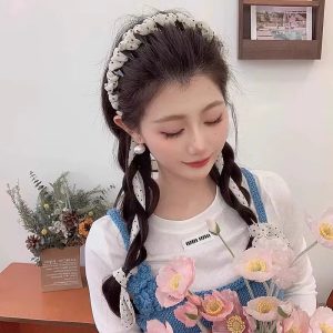 Elegant Dot Ribbon Teethed Sweet Hair Ornament Headband - Image 5