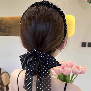 Elegant Dot Ribbon Teethed Sweet Hair Ornament Headband - Image 4