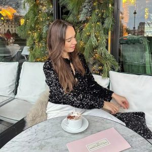 Elegant Sequins Bow Loose Lace Up O Neck Long Sleeve Shirts - Image 5