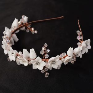 Luxury Crystal Resin Ceramic Bridal Crown Wedding Party Hair Hoop for Tiaras - Image 13