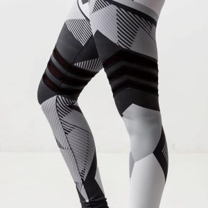 Trendy High Waist Tights Printed Ankle-Length Yoga Leggings - Image 4