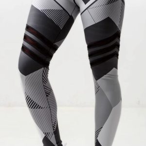 Trendy High Waist Tights Printed Ankle-Length Yoga Leggings - Image 5