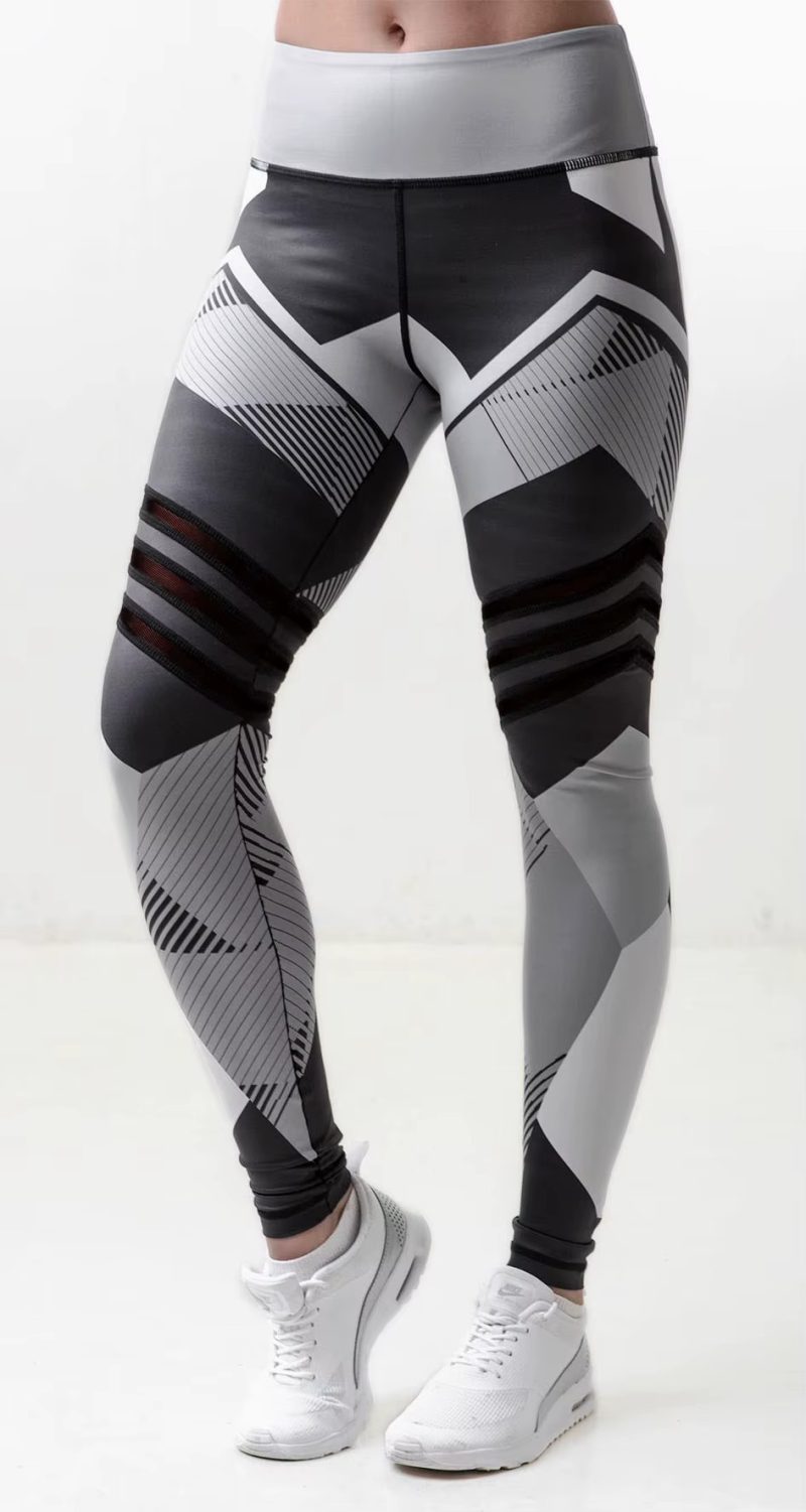 Trendy High Waist Tights Printed Ankle-Length Yoga Leggings - Image 5