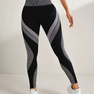 Trendy High Waisted Soft Stretchy Breathable Yoga Leggings - Image 8