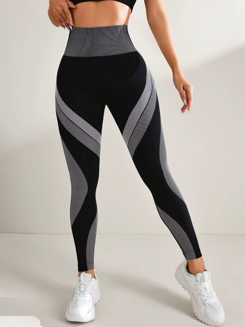 Trendy High Waisted Soft Stretchy Breathable Yoga Leggings - Image 8