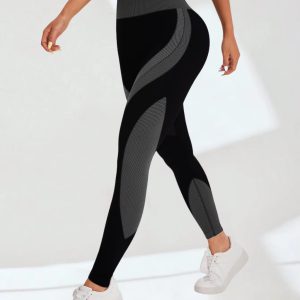 Trendy High Waisted Soft Stretchy Breathable Yoga Leggings - Image 3