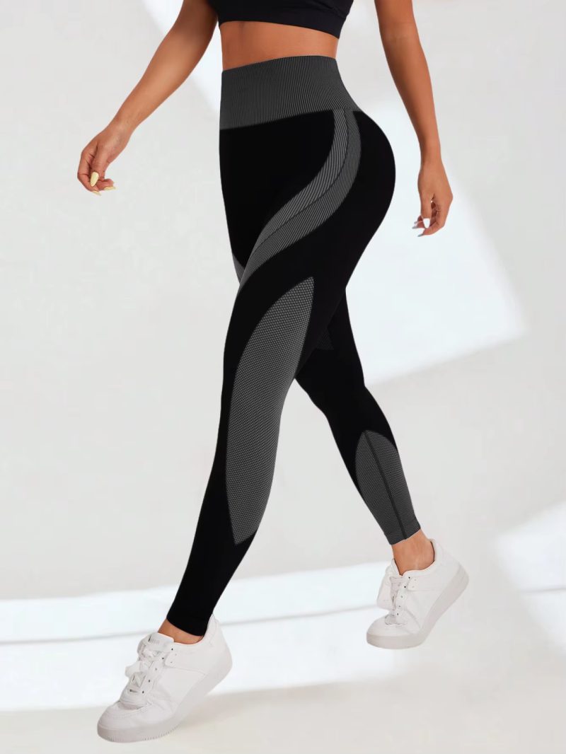 Trendy High Waisted Soft Stretchy Breathable Yoga Leggings - Image 3