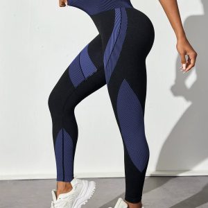 Trendy High Waisted Soft Stretchy Breathable Yoga Leggings - Image 5