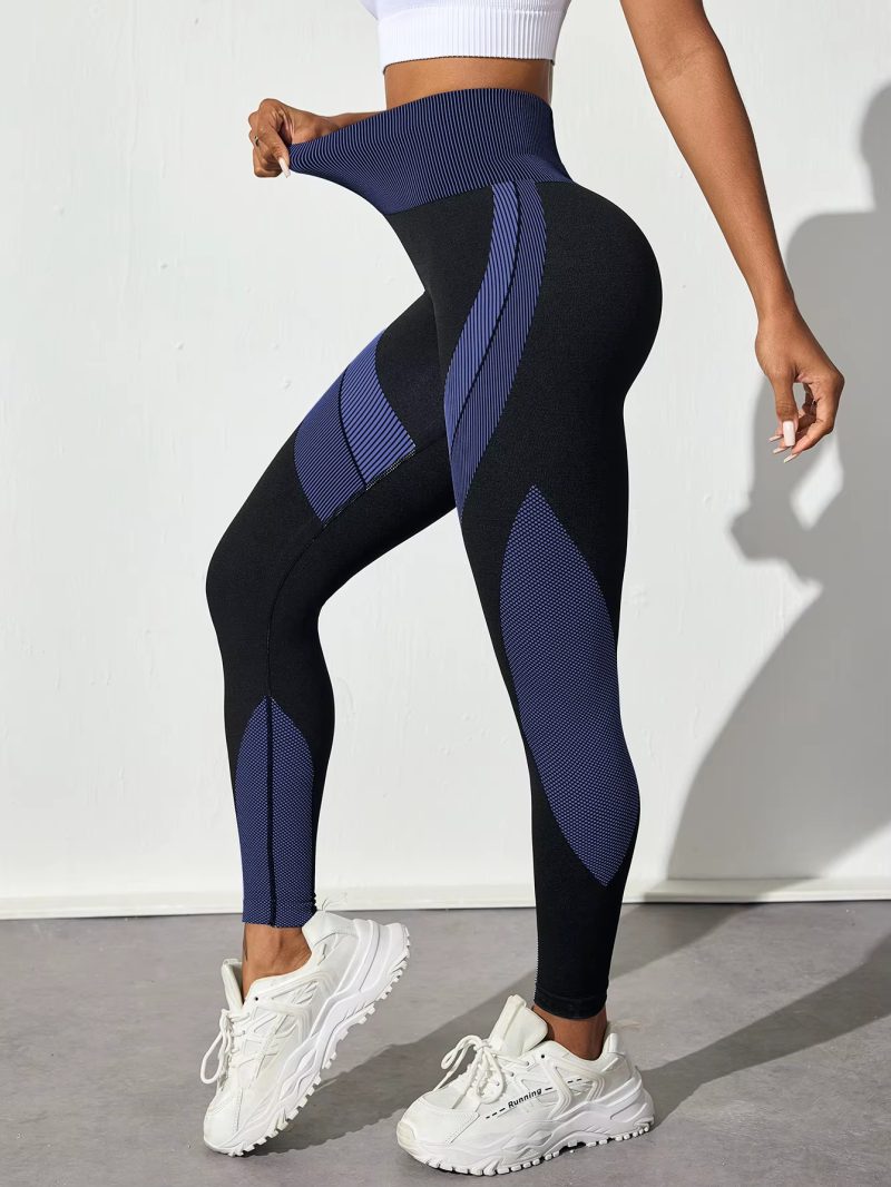 Trendy High Waisted Soft Stretchy Breathable Yoga Leggings - Image 5