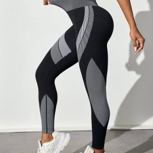 Trendy High Waisted Soft Stretchy Breathable Yoga Leggings - Image 7