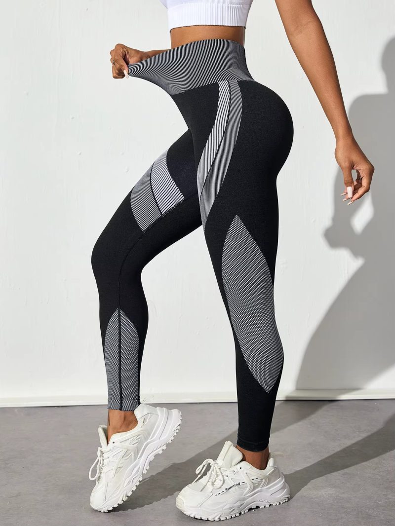 Trendy High Waisted Soft Stretchy Breathable Yoga Leggings - Image 7
