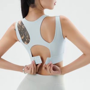 Trendy Knitted Breathable Shockproof Yoga Bra Sportswear - Image 2