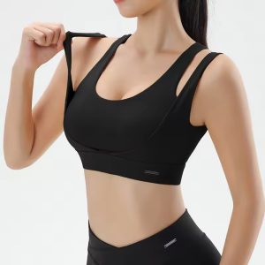 Trendy Knitted Breathable Shockproof Yoga Bra Sportswear - Image 3