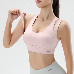 Trendy Knitted Breathable Shockproof Yoga Bra Sportswear - Image 7