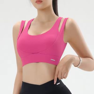 Trendy Knitted Breathable Shockproof Yoga Bra Sportswear - Image 10