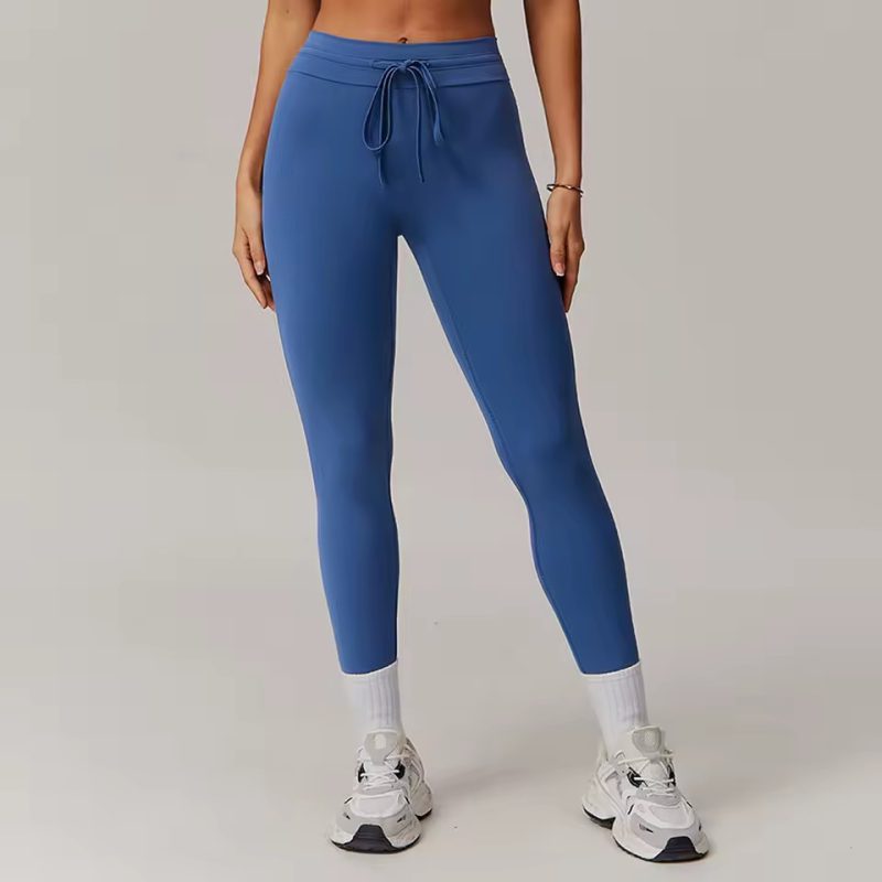 Trendy Nylon Quick Dry High Waisted Ankle-Length Sport Leggings - Image 3