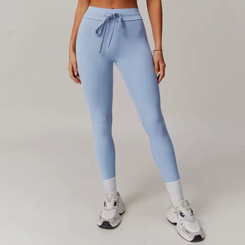Trendy Nylon Quick Dry High Waisted Ankle-Length Sport Leggings