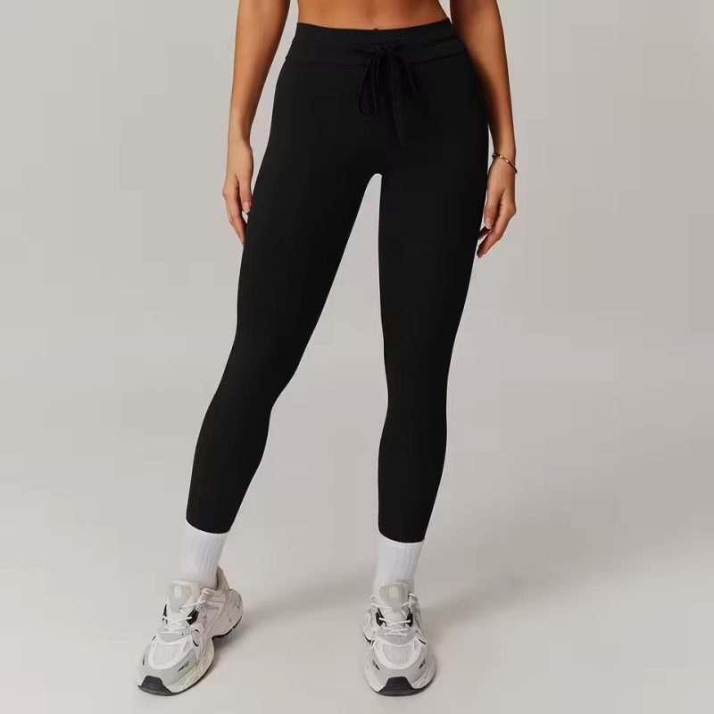 Trendy Nylon Quick Dry High Waisted Ankle-Length Sport Leggings - Image 5